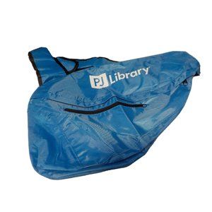 PJ Library Book Bag Adjustable Shoulder Cross Body 2 Zip Compartments Blue